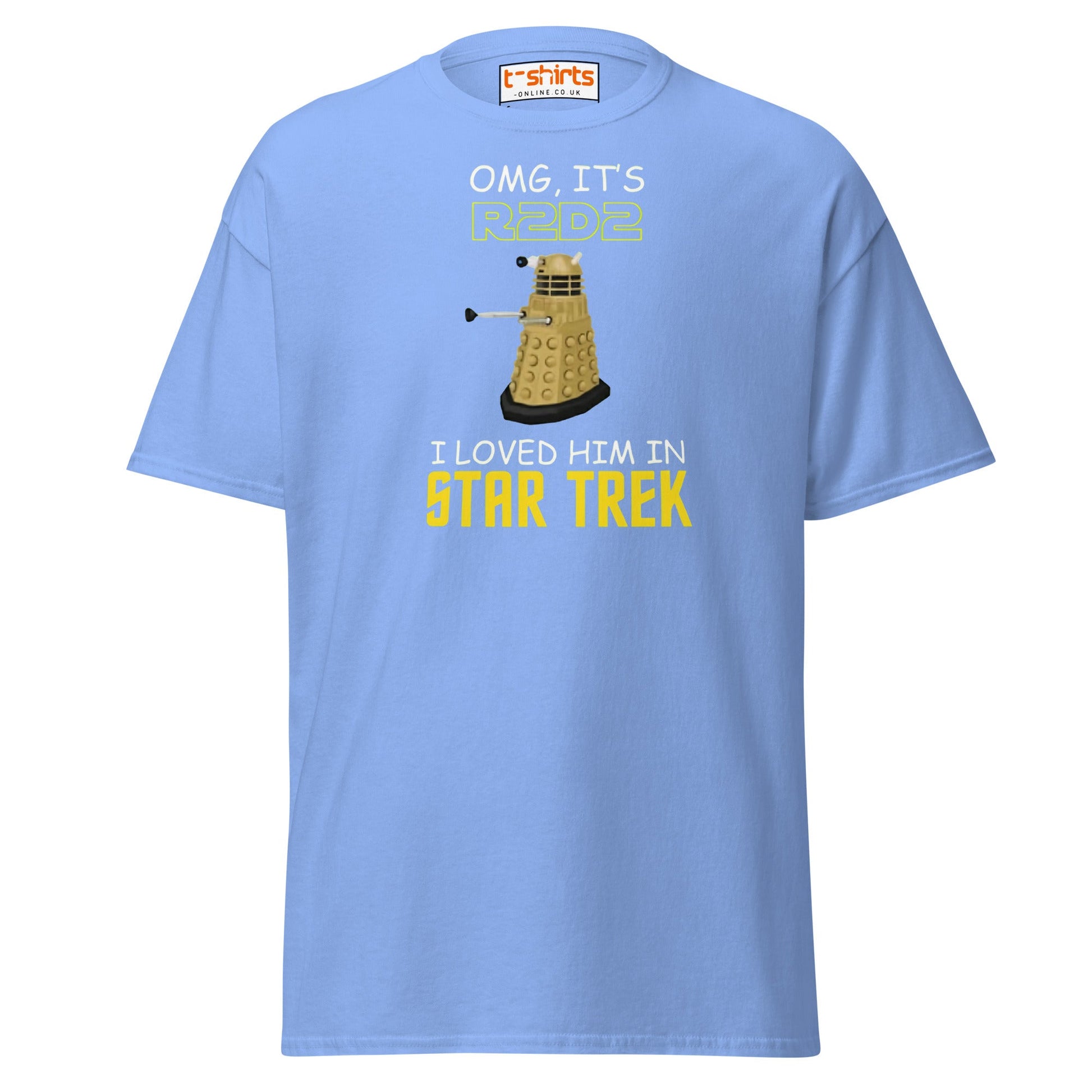 R2D2 Star Trek Parody T-Shirt – Funny Sci - Fi Tee - Carolina Blue - T-Shirts Online
