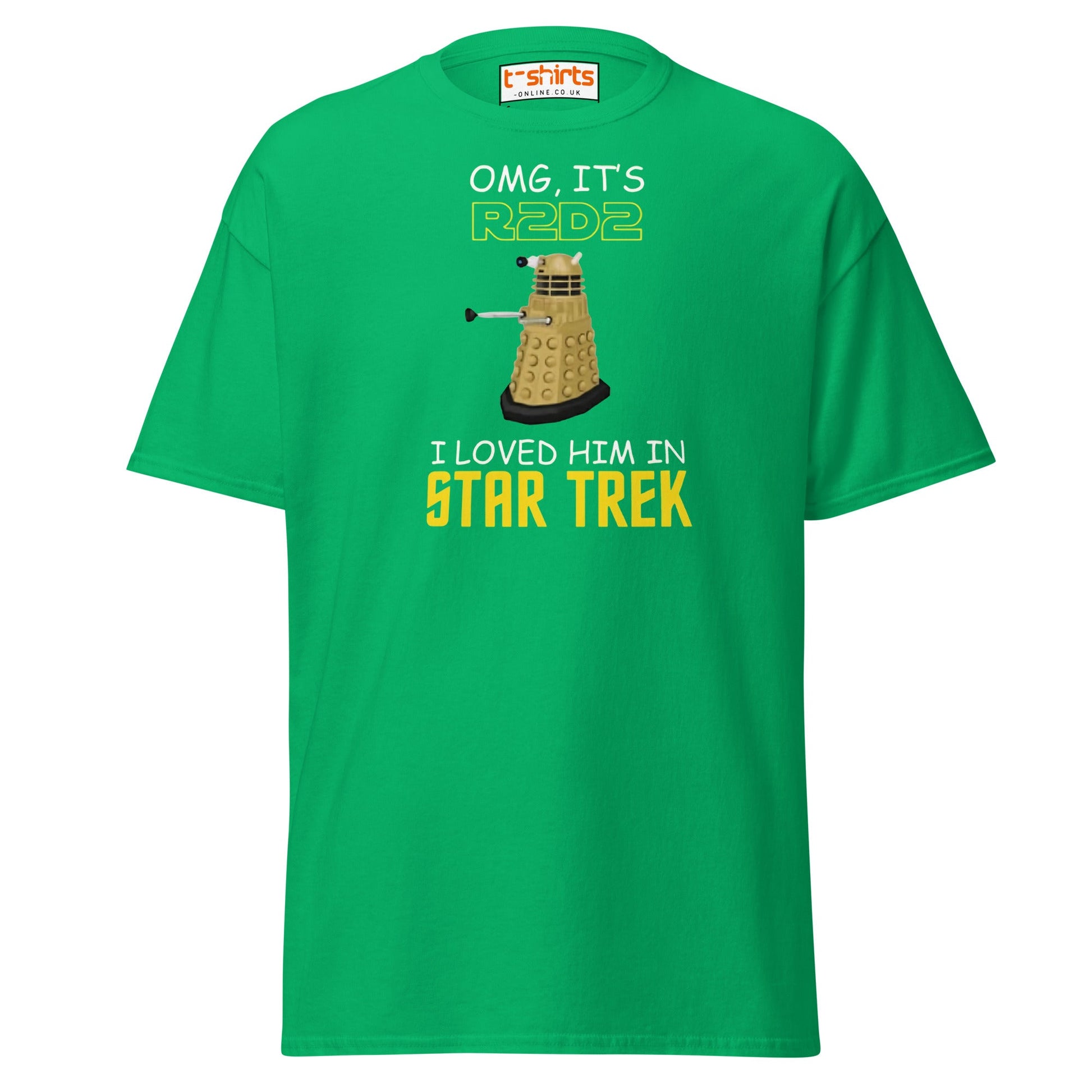 R2D2 Star Trek Parody T-Shirt – Funny Sci - Fi Tee - Irish Green - T-Shirts Online