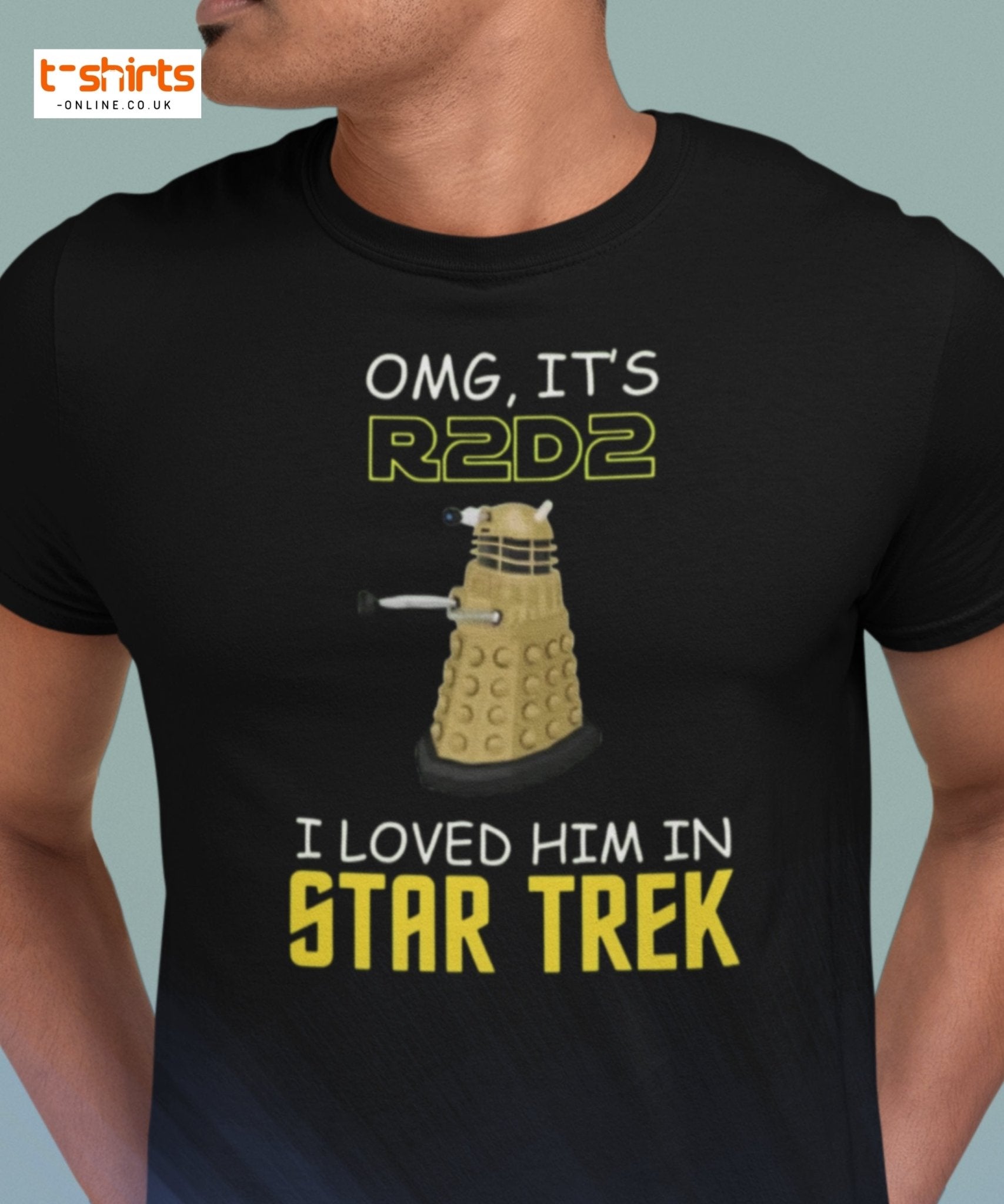 R2D2 Star Trek Parody T-Shirt – Funny Sci - Fi Tee - Maroon - T-Shirts Online