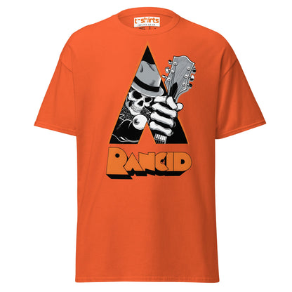 Rancid Skull Guitar T-Shirt | Punk Rock Graphic Tee - Orange - T-Shirts Online
