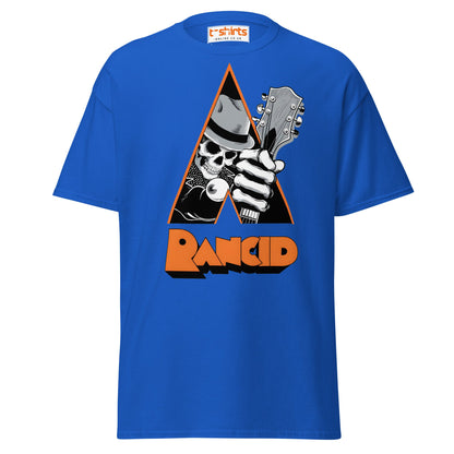 Rancid Skull Guitar T-Shirt | Punk Rock Graphic Tee - Royal - T-Shirts Online
