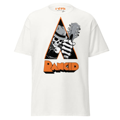 Rancid Skull Guitar T-Shirt | Punk Rock Graphic Tee - White - T-Shirts Online