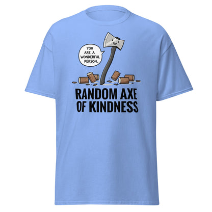 Random Axe of Kindness T-Shirt | Funny Pun Graphic Tee - Carolina Blue - T-Shirts Online