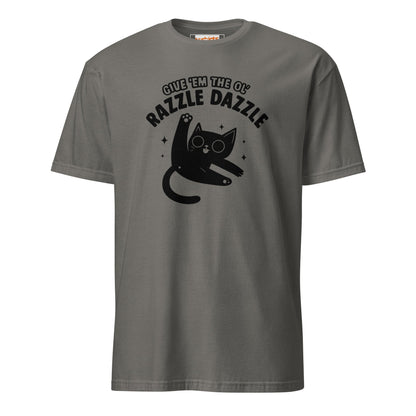 Razzle Dazzle T-Shirt | Fun Adult Cat Tee - Charcoal - T-Shirts Online