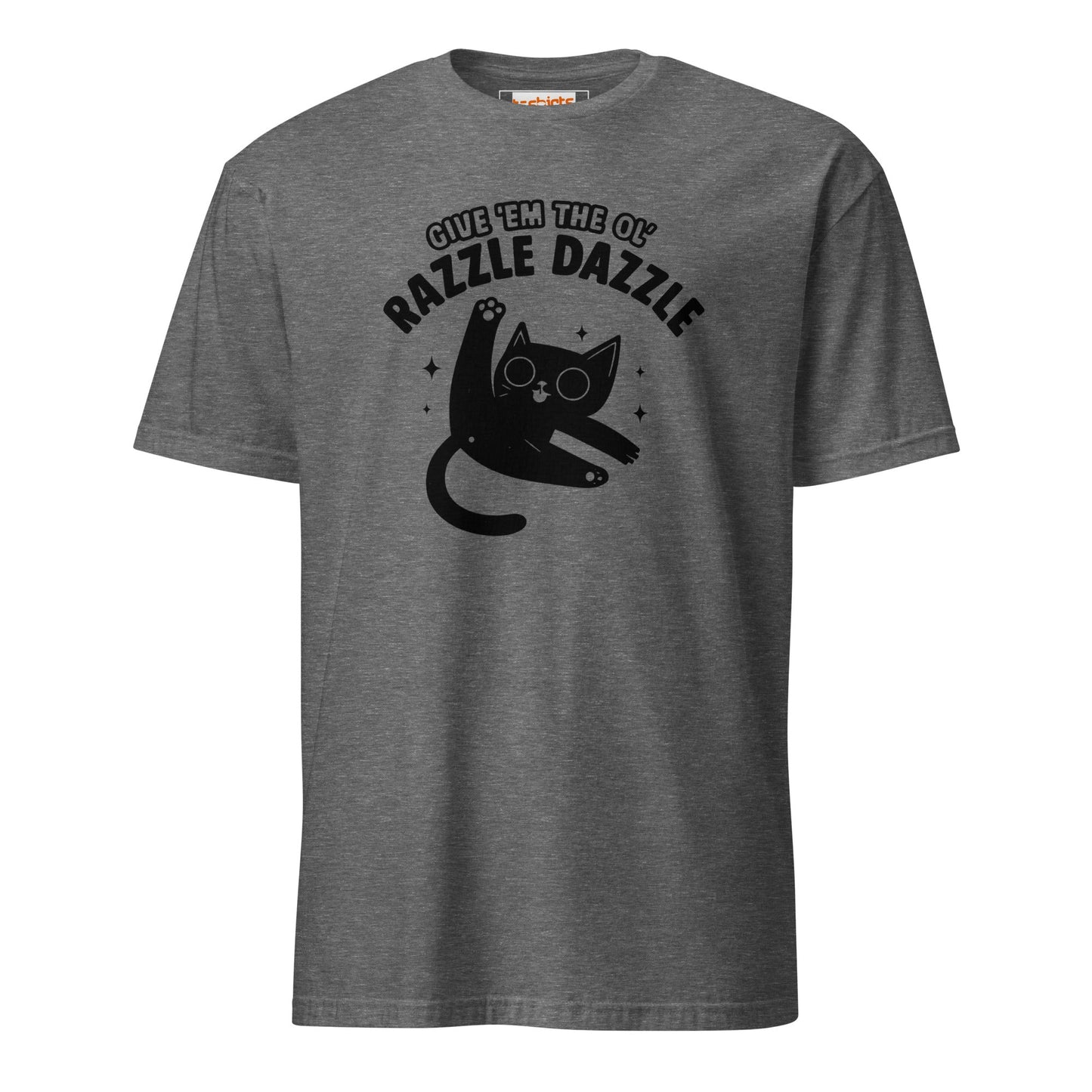 Razzle Dazzle T-Shirt | Fun Adult Cat Tee - Graphite Heather - T-Shirts Online
