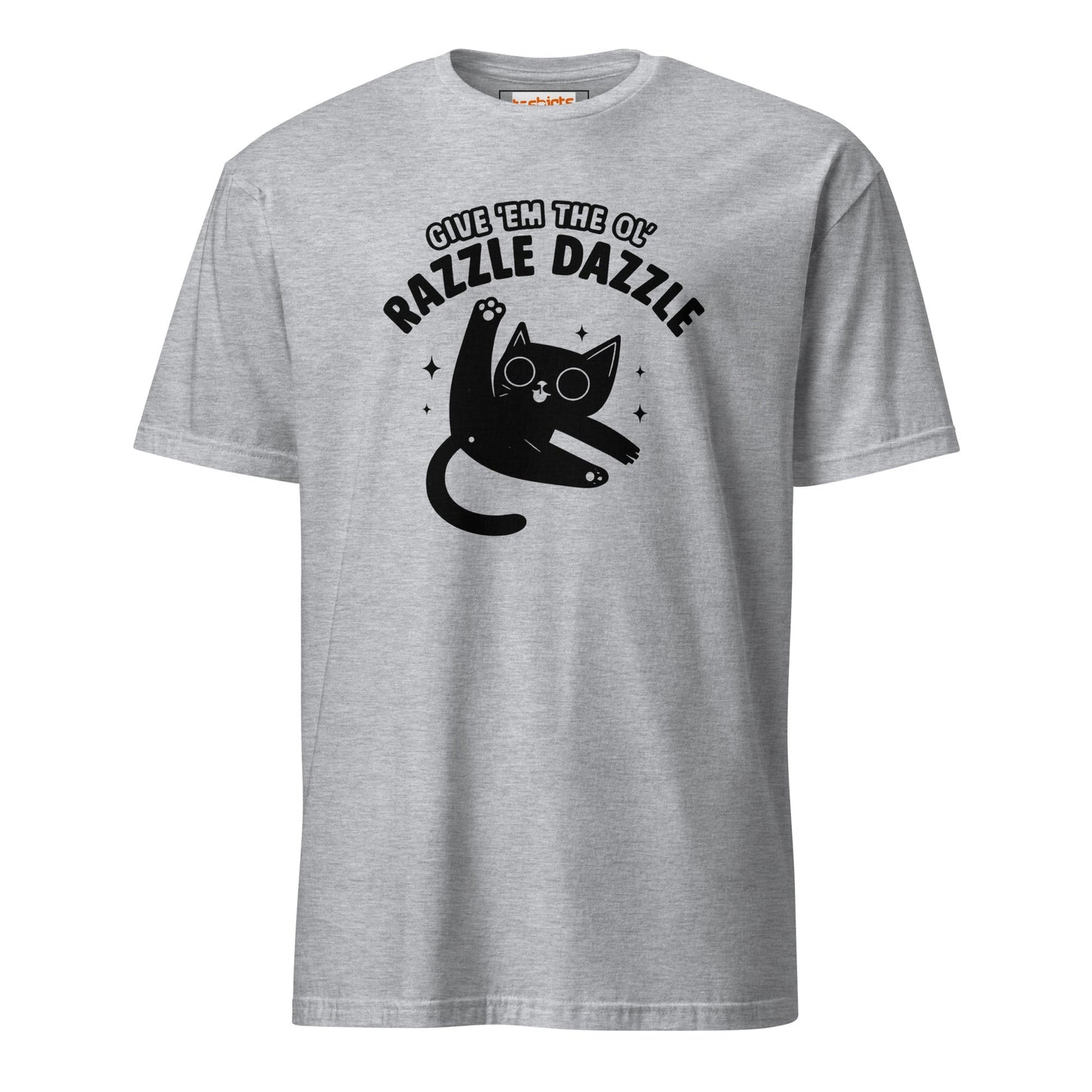 Razzle Dazzle T-Shirt | Fun Adult Cat Tee - Sport Grey - T-Shirts Online