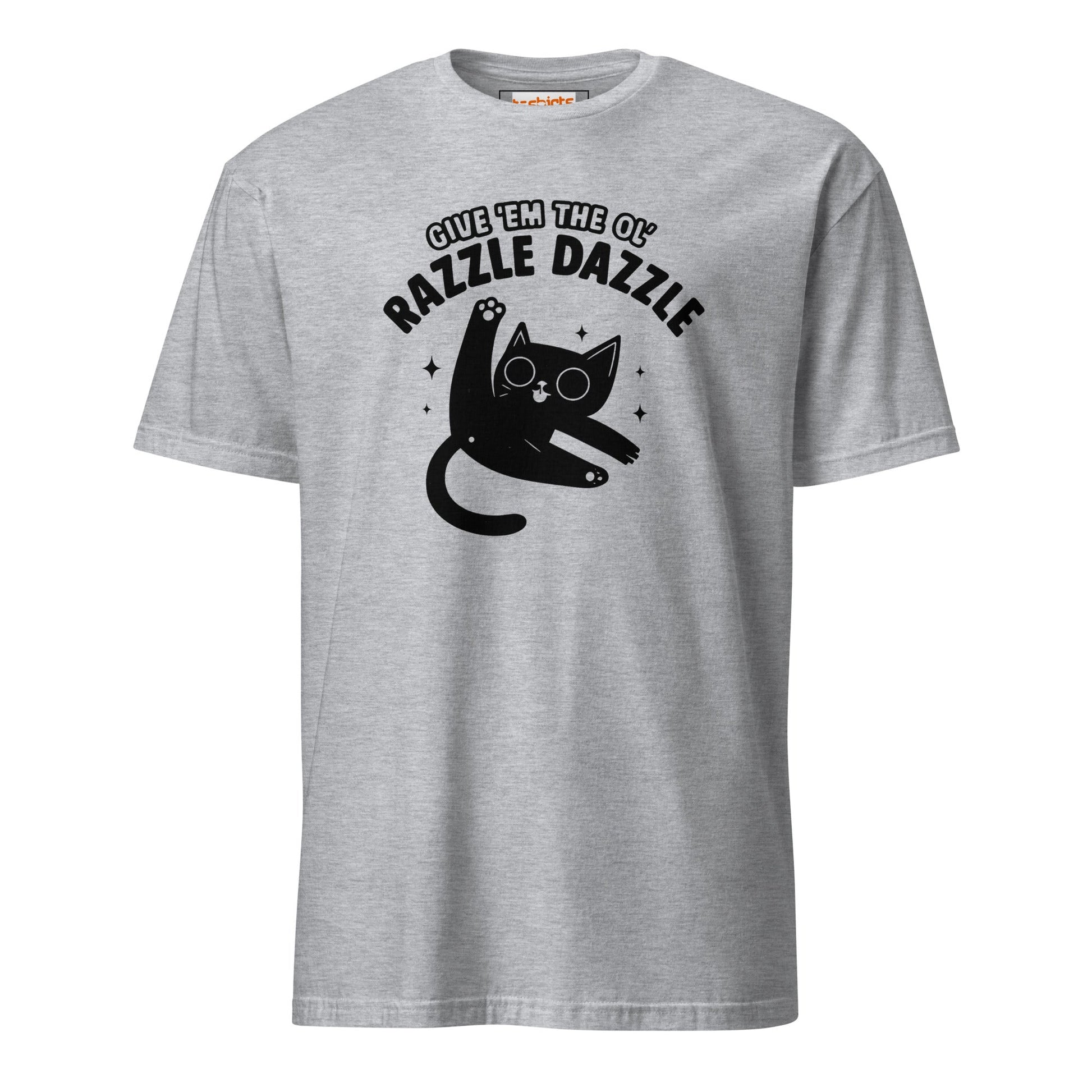 Razzle Dazzle T-Shirt | Fun Adult Cat Tee - Sport Grey - T-Shirts Online
