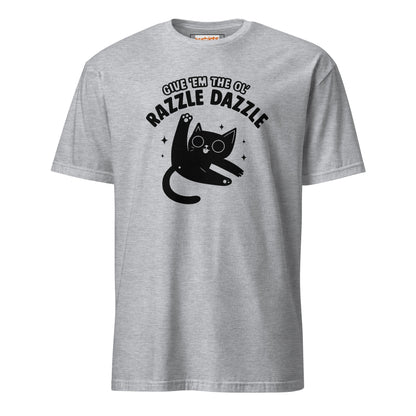 Razzle Dazzle T-Shirt | Fun Adult Cat Tee - Sport Grey - T-Shirts Online