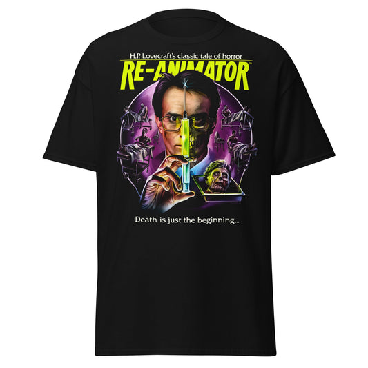 Re - Animator Herbert West Horror Movie T-Shirt - Black - T-Shirts Online