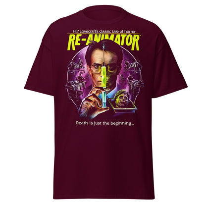 Re - Animator Herbert West Horror Movie T-Shirt - Maroon - T-Shirts Online