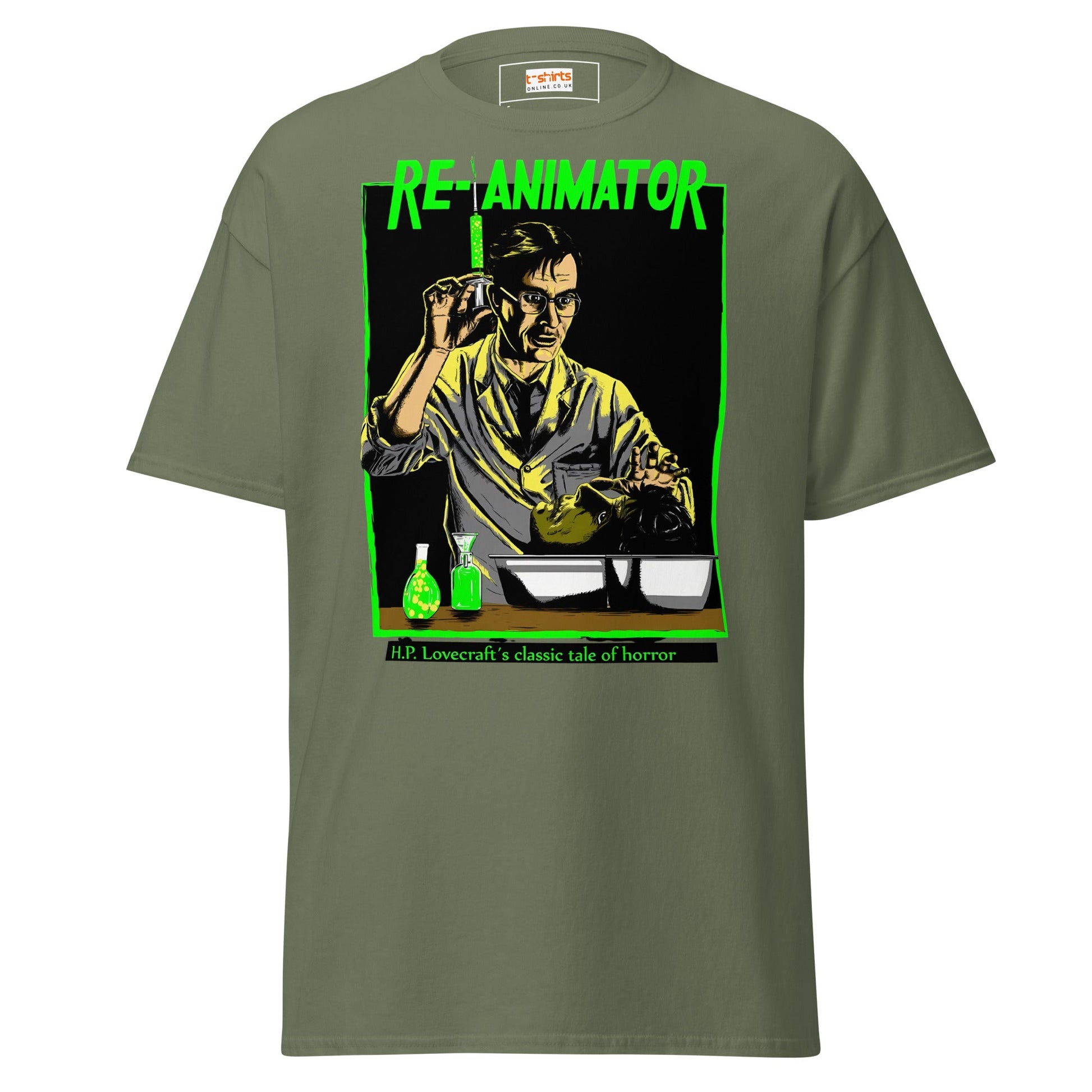 Re - Animator T-Shirt | Movie T-Shirt - Military Green - T-Shirts Online