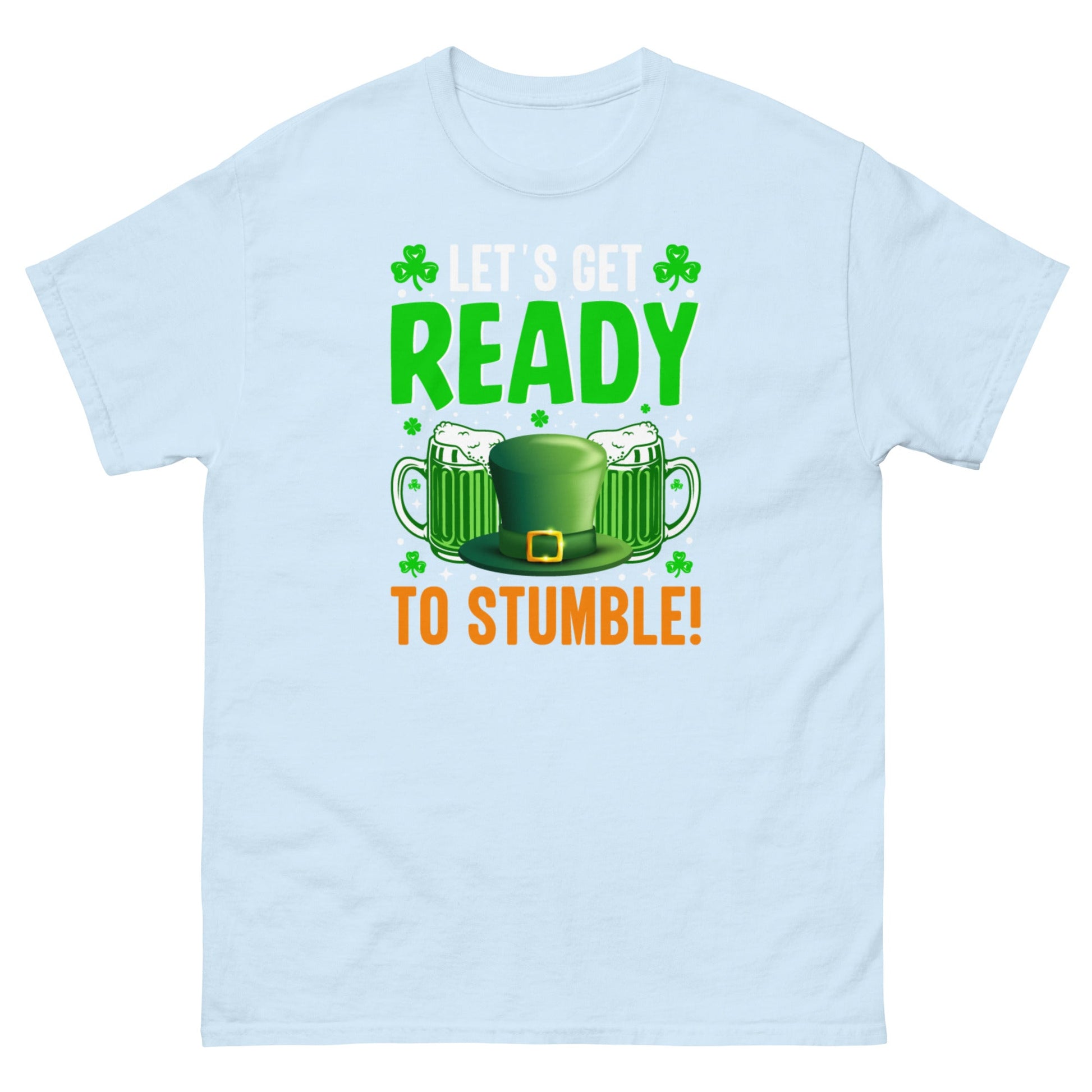 Ready to Stumble | St Patrick's Day T-Shirt - Light Blue - T-Shirts Online