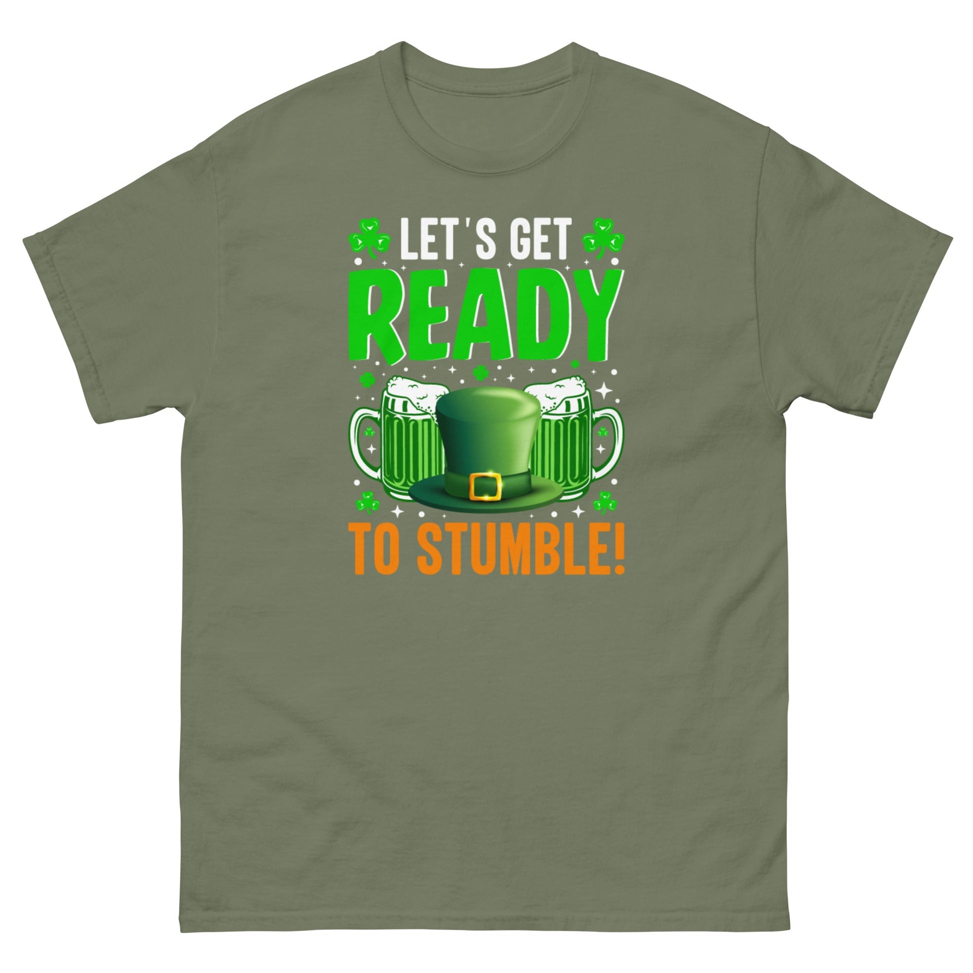 Ready to Stumble | St Patrick's Day T-Shirt - Military Green - T-Shirts Online