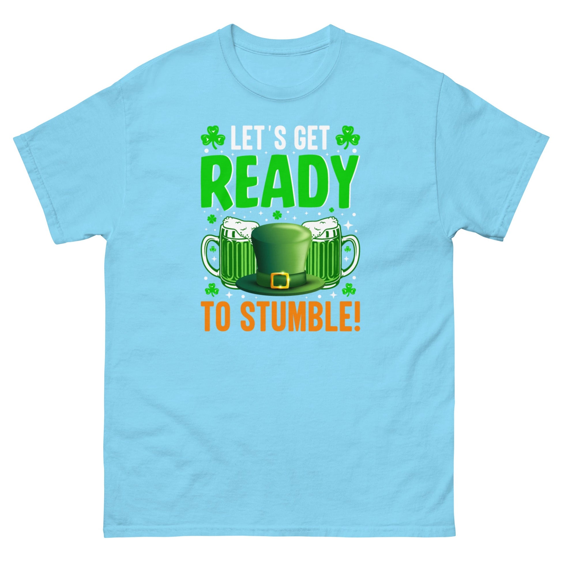 Ready to Stumble | St Patrick's Day T-Shirt - Sky - T-Shirts Online