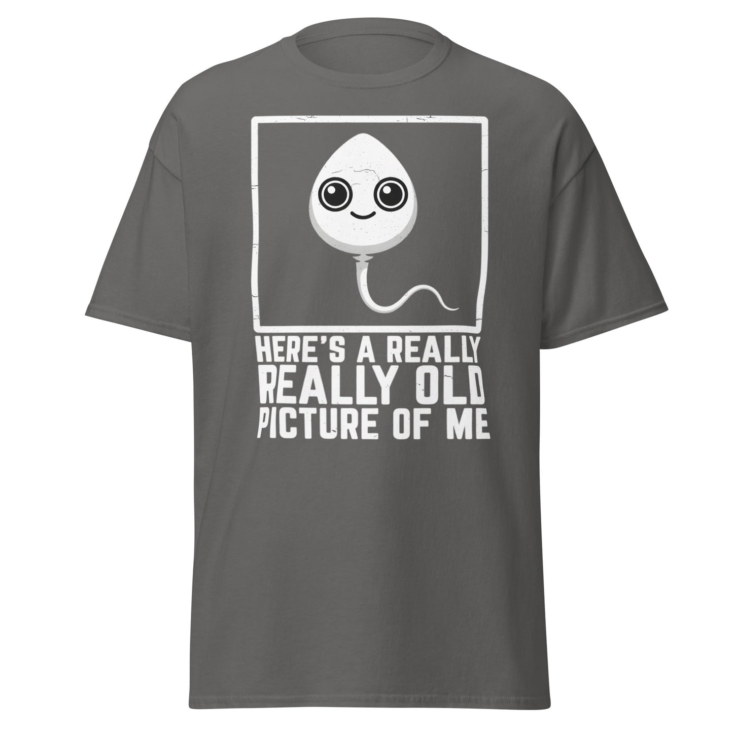 Really Old Picture Of Me Sperm T-Shirt | Funny Humor Tee - Charcoal - T-Shirts Online