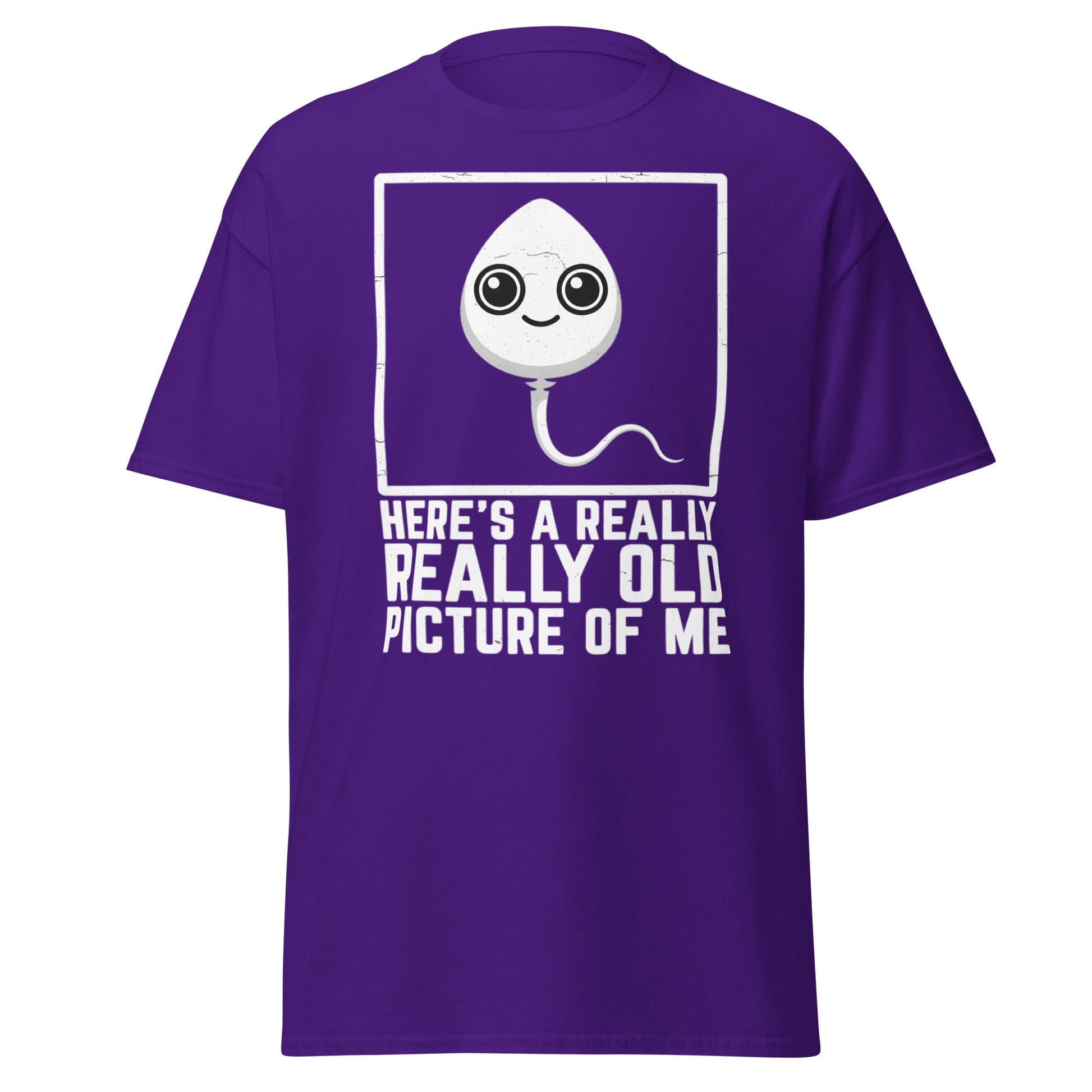 Really Old Picture Of Me Sperm T-Shirt | Funny Humor Tee - Purple - T-Shirts Online