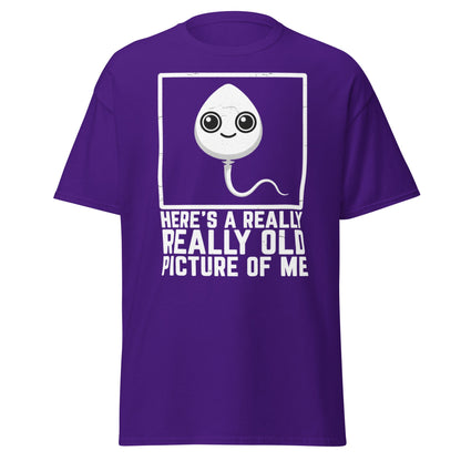 Really Old Picture Of Me Sperm T-Shirt | Funny Humor Tee - Purple - T-Shirts Online