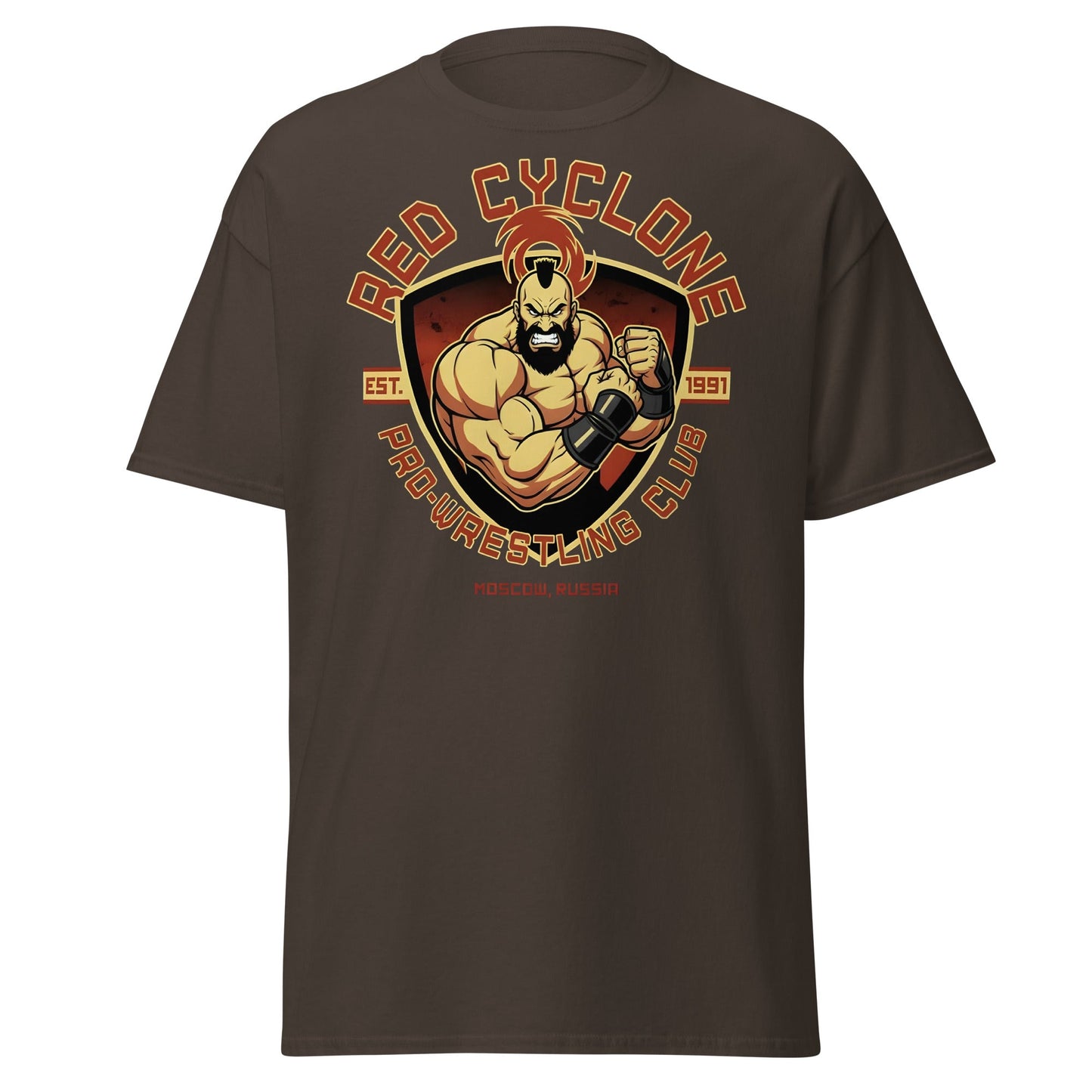 Red Cyclone Pro - Wrestling Club T-Shirt - Dark Chocolate - T-Shirts Online