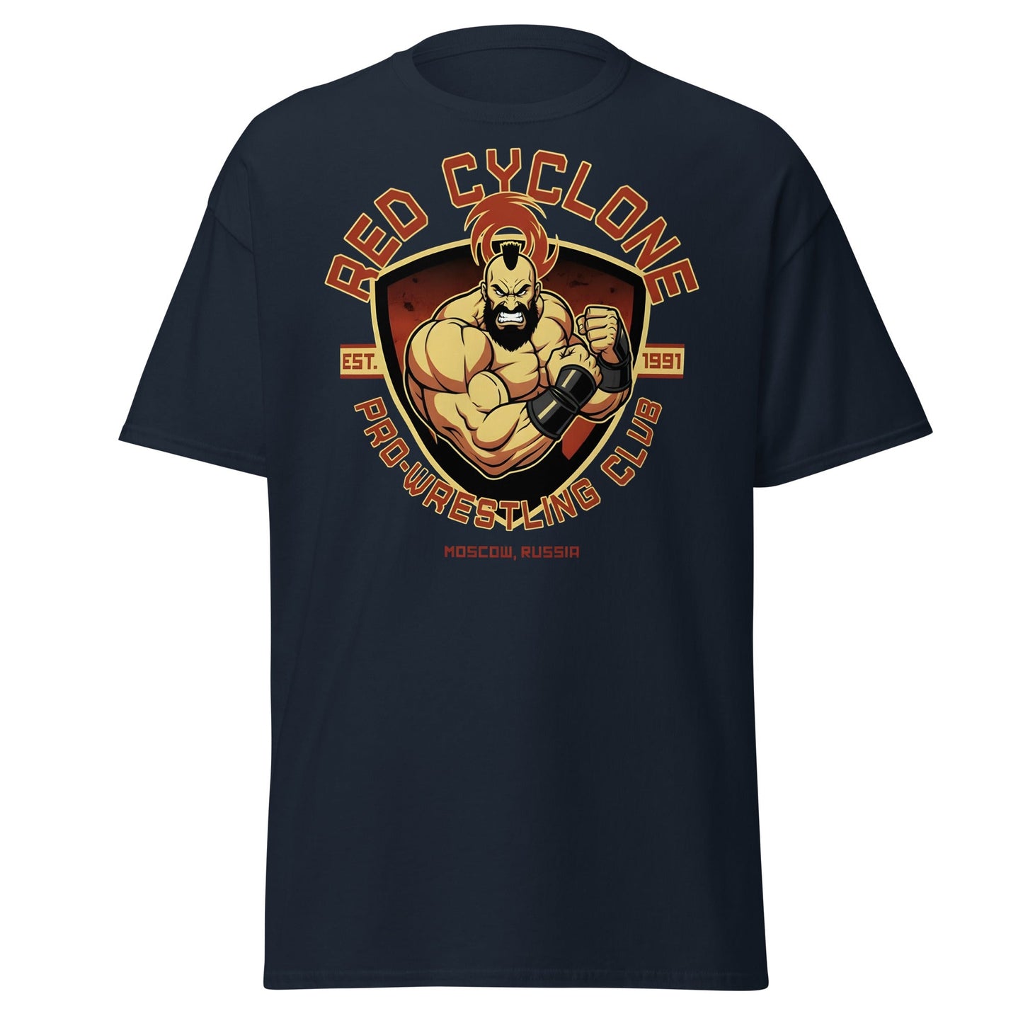 Red Cyclone Pro - Wrestling Club T-Shirt - Navy - T-Shirts Online