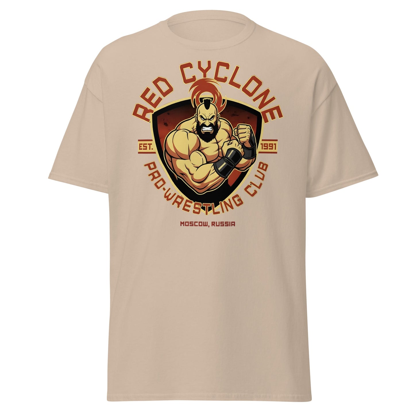 Red Cyclone Pro - Wrestling Club T-Shirt - Sand - T-Shirts Online