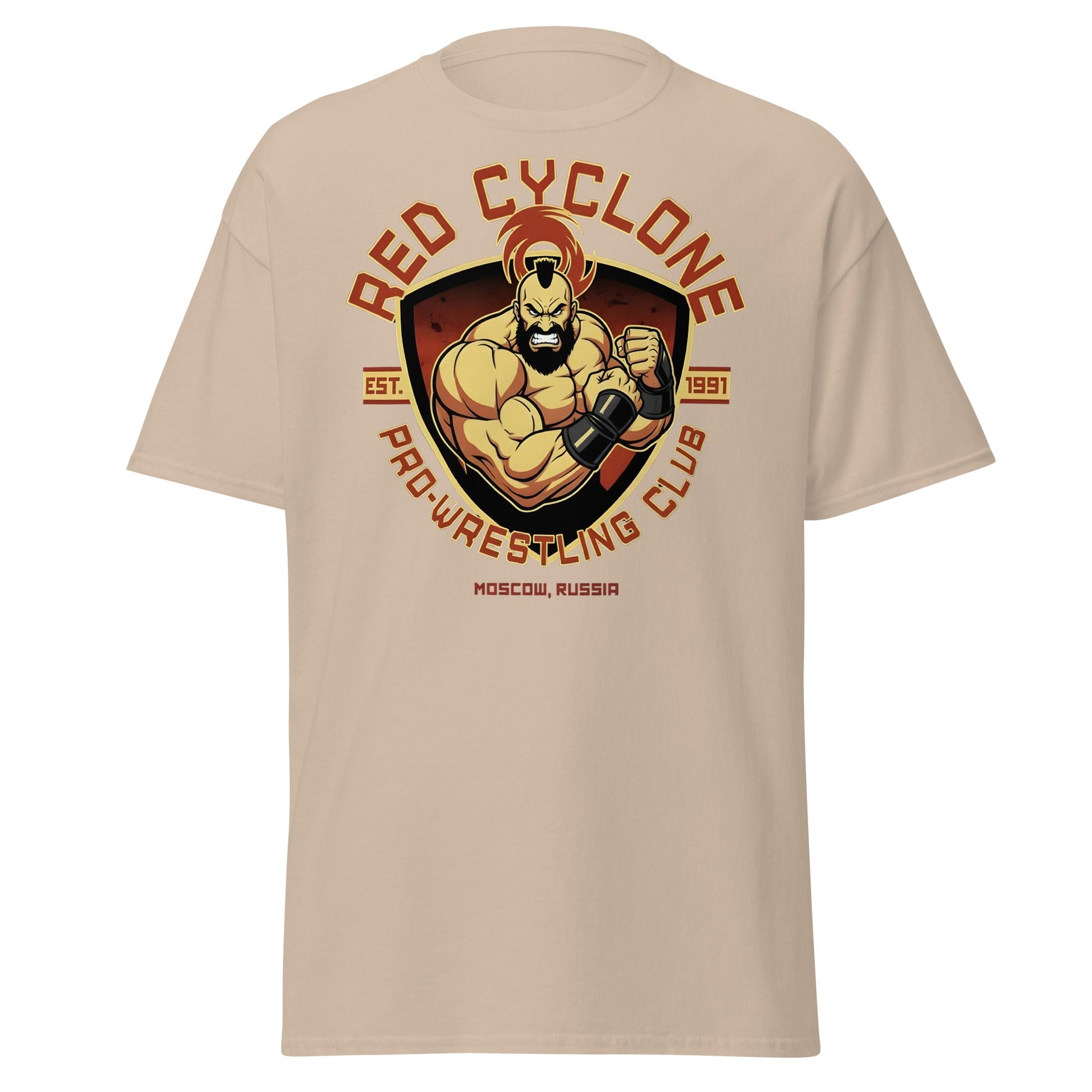 Red Cyclone Pro - Wrestling Club T-Shirt - Sand - T-Shirts Online