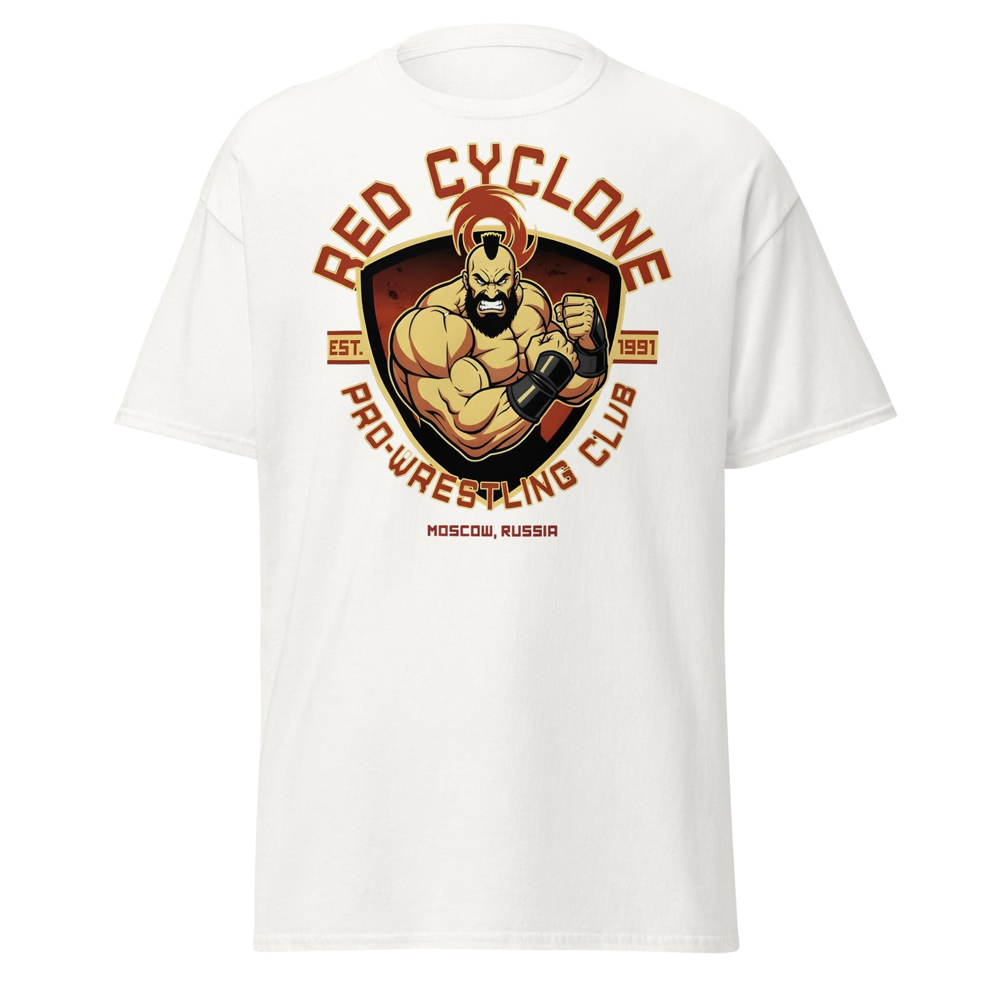 Red Cyclone Pro - Wrestling Club T-Shirt - White - T-Shirts Online