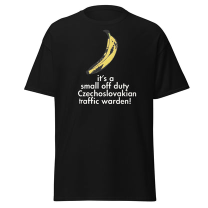 Red Dwarf Banana T-Shirt - Small Off Duty Traffic Warden Tee - Black - T-Shirts Online