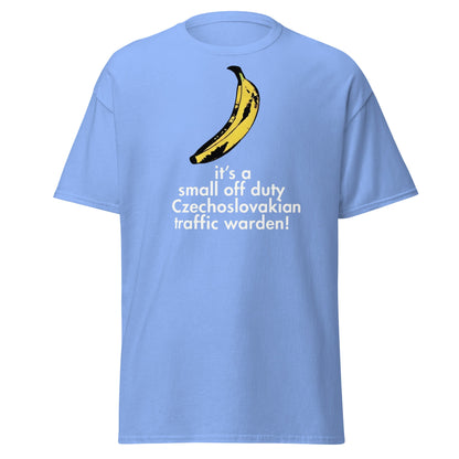 Red Dwarf Banana T-Shirt - Small Off Duty Traffic Warden Tee - Carolina Blue - T-Shirts Online