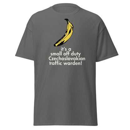 Red Dwarf Banana T-Shirt - Small Off Duty Traffic Warden Tee - Charcoal - T-Shirts Online