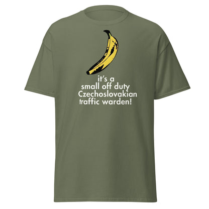 Red Dwarf Banana T-Shirt - Small Off Duty Traffic Warden Tee - Military Green - T-Shirts Online
