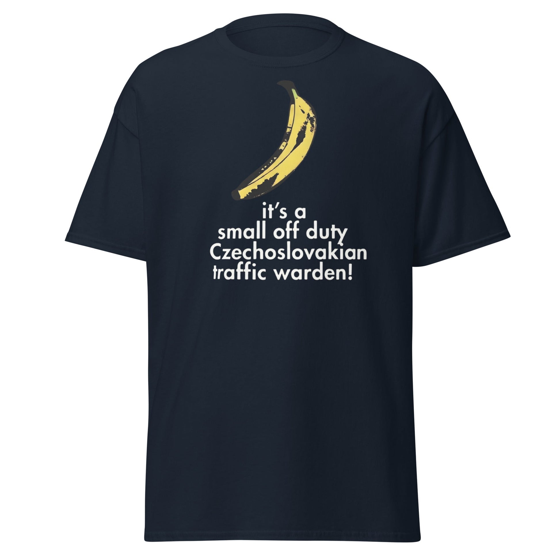 Red Dwarf Banana T-Shirt - Small Off Duty Traffic Warden Tee - Navy - T-Shirts Online