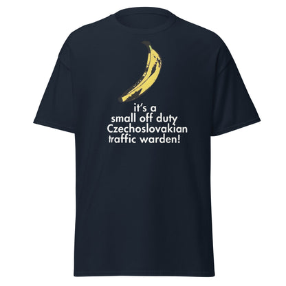 Red Dwarf Banana T-Shirt - Small Off Duty Traffic Warden Tee - Navy - T-Shirts Online