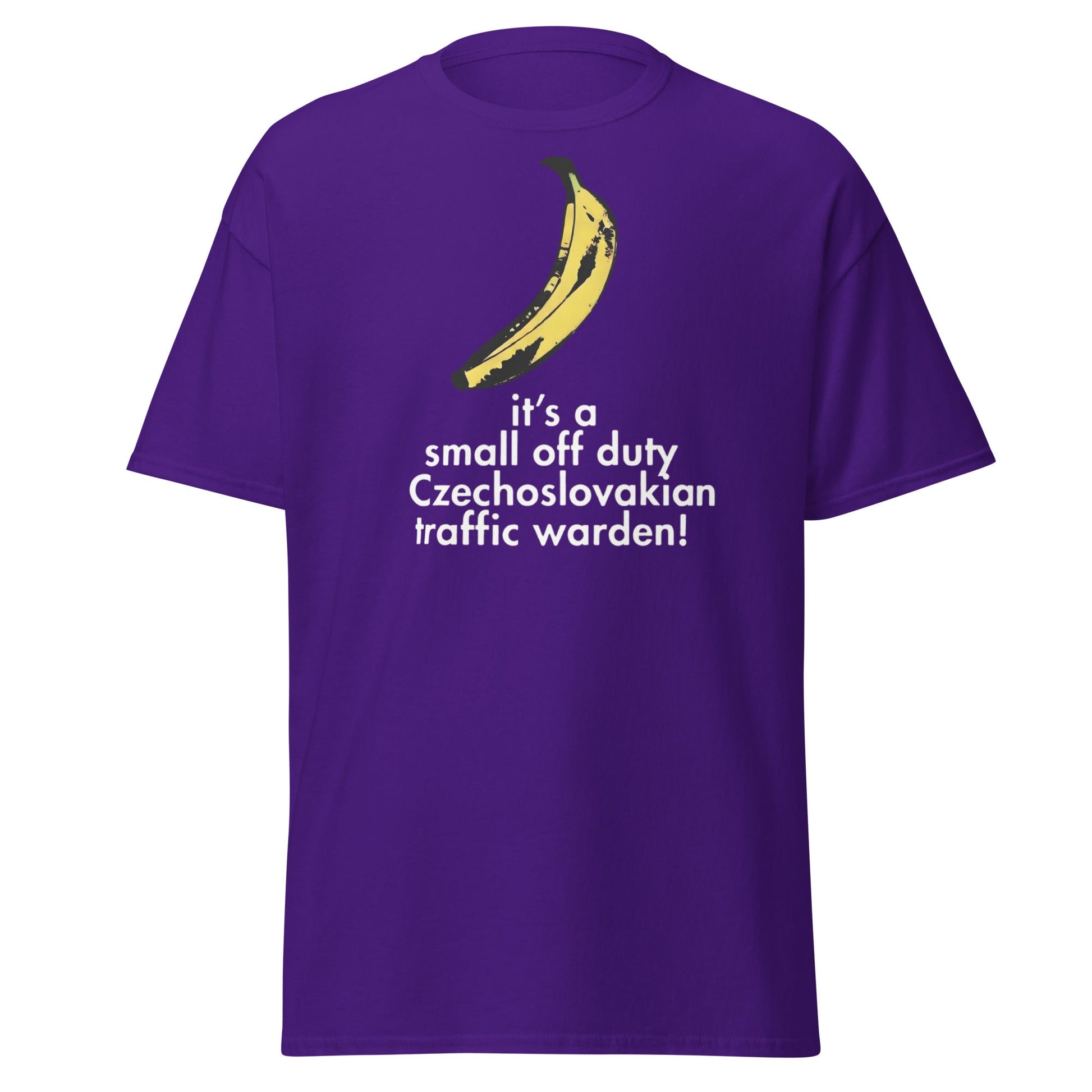 Red Dwarf Banana T-Shirt - Small Off Duty Traffic Warden Tee - Purple - T-Shirts Online