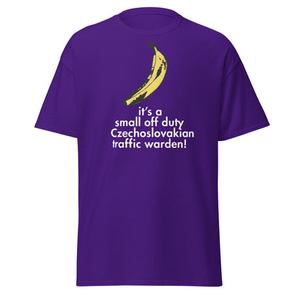 Red Dwarf Banana T-Shirt - Small Off Duty Traffic Warden Tee - Purple - T-Shirts Online