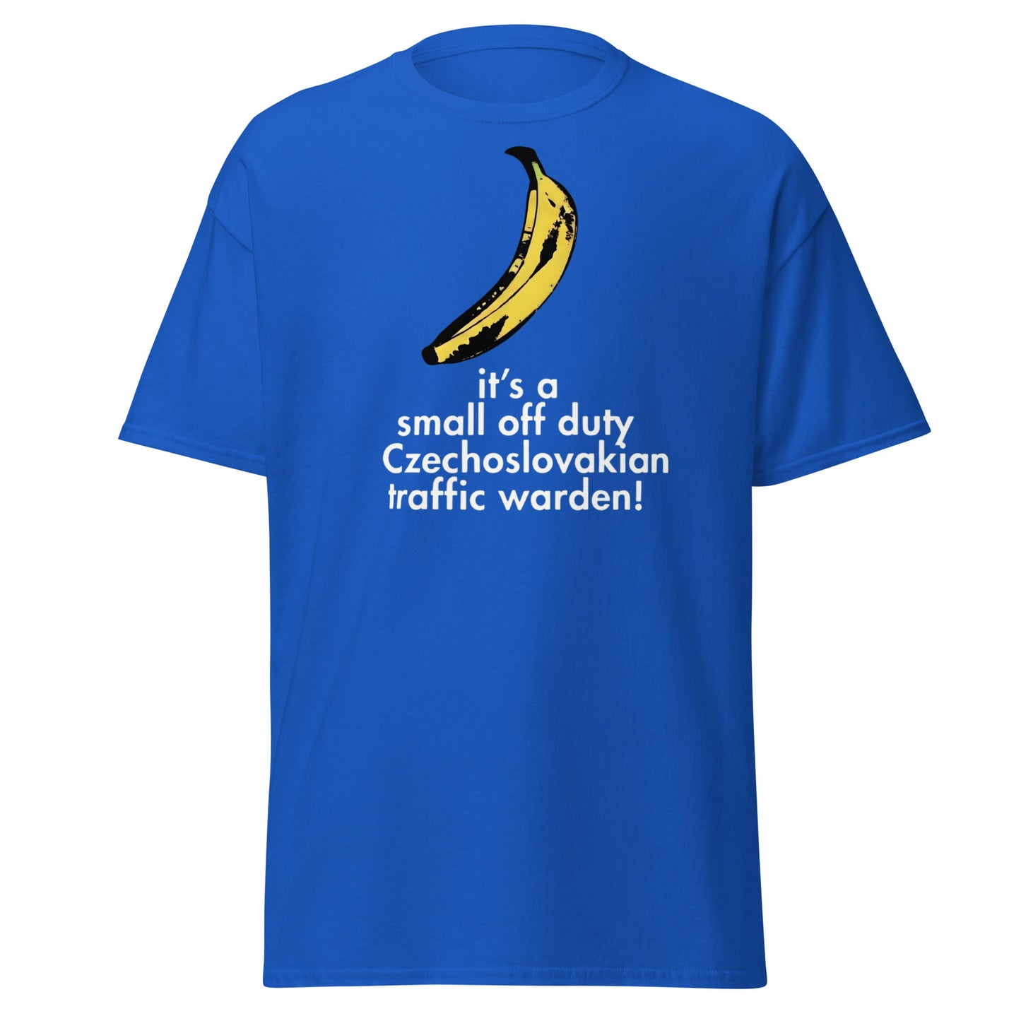 Red Dwarf Banana T-Shirt - Small Off Duty Traffic Warden Tee - Royal - T-Shirts Online