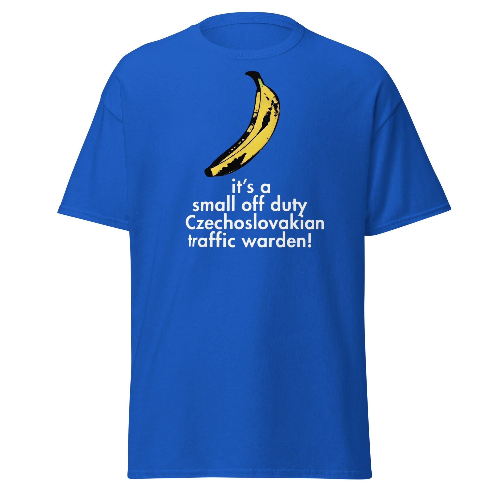 Red Dwarf Banana T-Shirt - Small Off Duty Traffic Warden Tee - Royal - T-Shirts Online