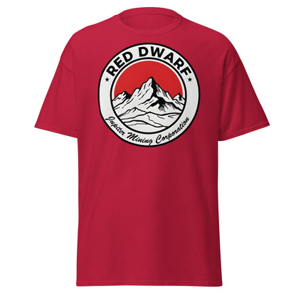 Red Dwarf Jupiter Mining Corporation T-Shirt - Sci - Fi Fan Tee - Cardinal - T-Shirts Online