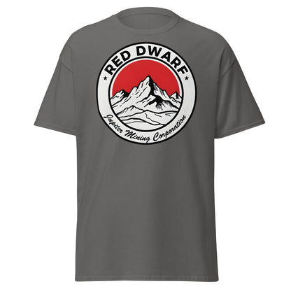 Red Dwarf Jupiter Mining Corporation T-Shirt - Sci - Fi Fan Tee - Charcoal - T-Shirts Online