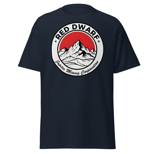 Red Dwarf Jupiter Mining Corporation T-Shirt - Sci - Fi Fan Tee - Navy - T-Shirts Online