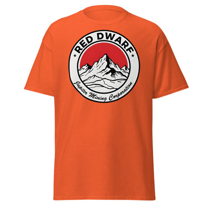 Red Dwarf Jupiter Mining Corporation T-Shirt - Sci - Fi Fan Tee - Orange - T-Shirts Online