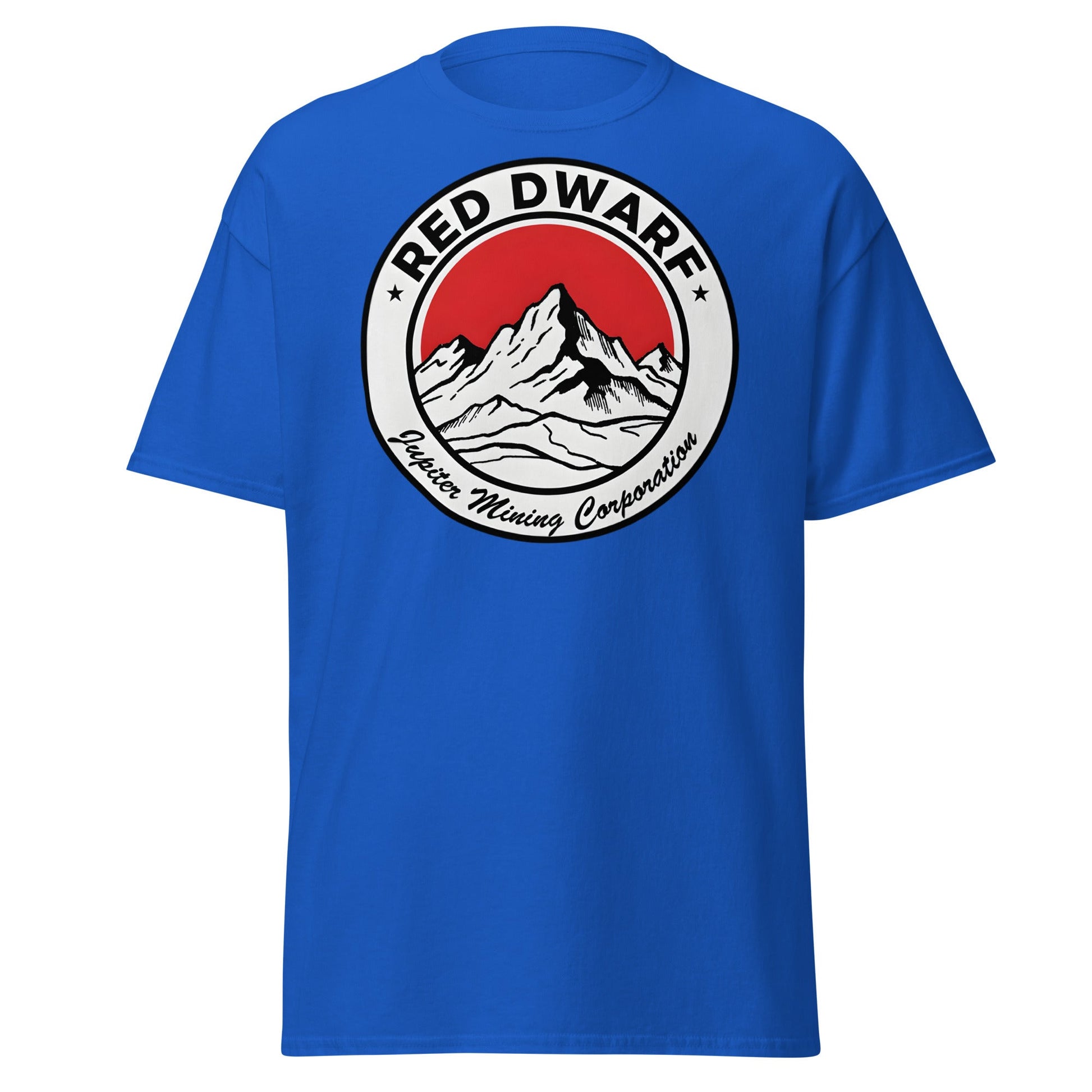 Red Dwarf Jupiter Mining Corporation T-Shirt - Sci - Fi Fan Tee - Royal - T-Shirts Online