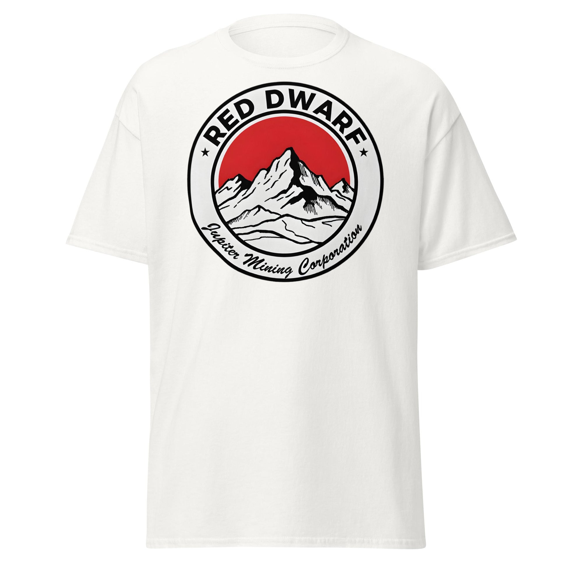 Red Dwarf Jupiter Mining Corporation T-Shirt - Sci - Fi Fan Tee - White - T-Shirts Online