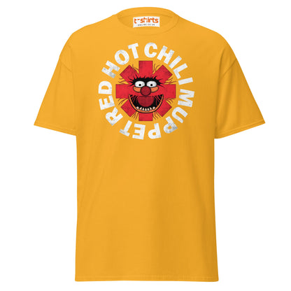 Red Hot Chili Muppet T-Shirt | Funny Band Parody Tee - Gold - T-Shirts Online