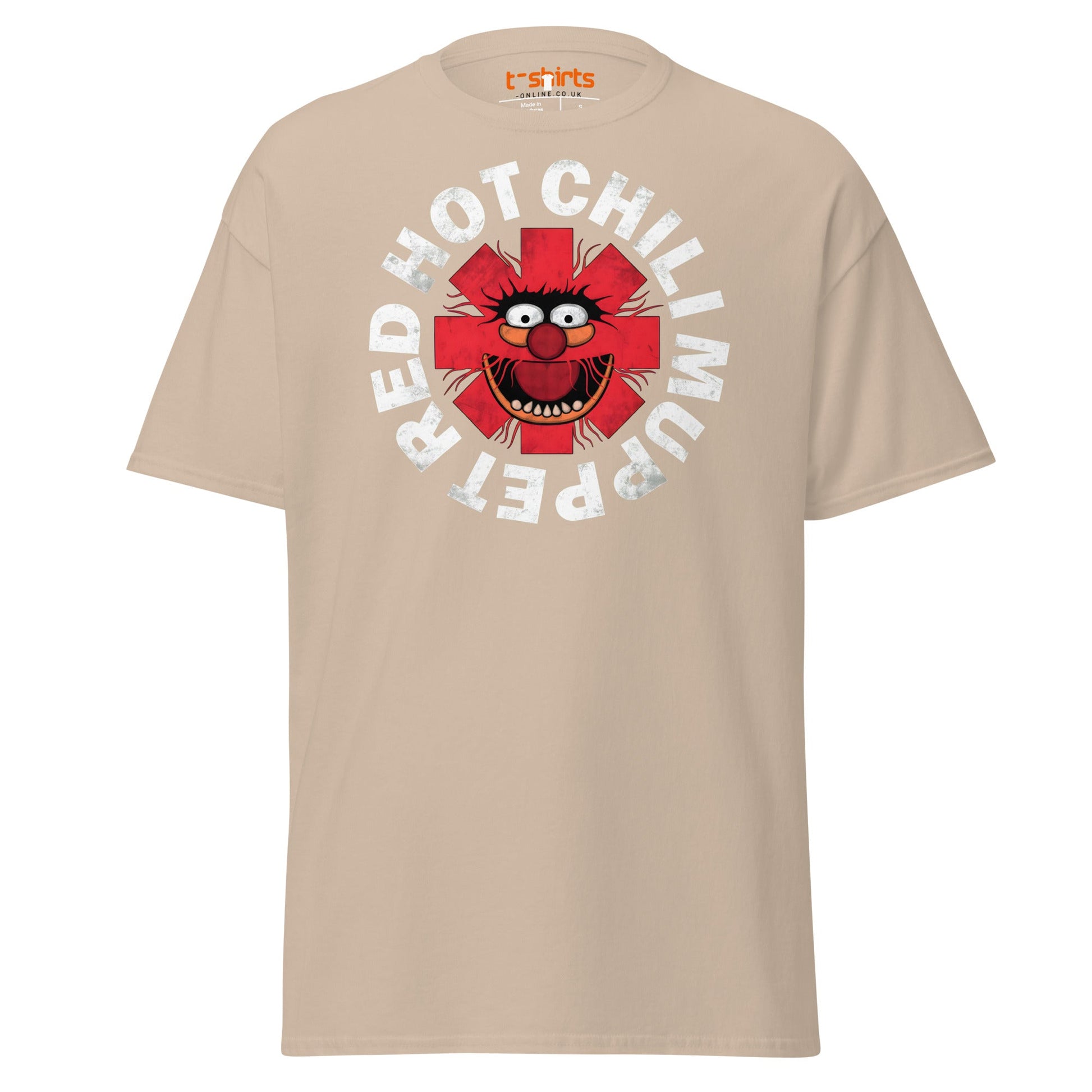 Red Hot Chili Muppet T-Shirt | Funny Band Parody Tee - Sand - T-Shirts Online