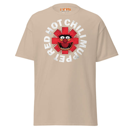 Red Hot Chili Muppet T-Shirt | Funny Band Parody Tee - Sand - T-Shirts Online