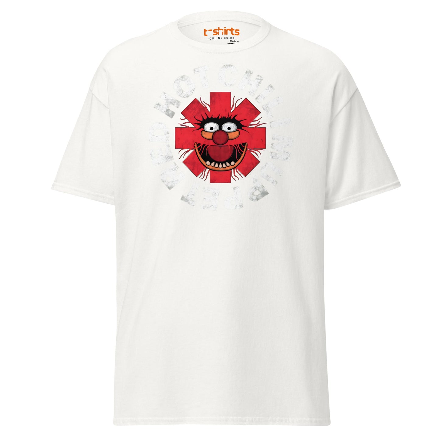 Red Hot Chili Muppet T-Shirt | Funny Band Parody Tee - White - T-Shirts Online