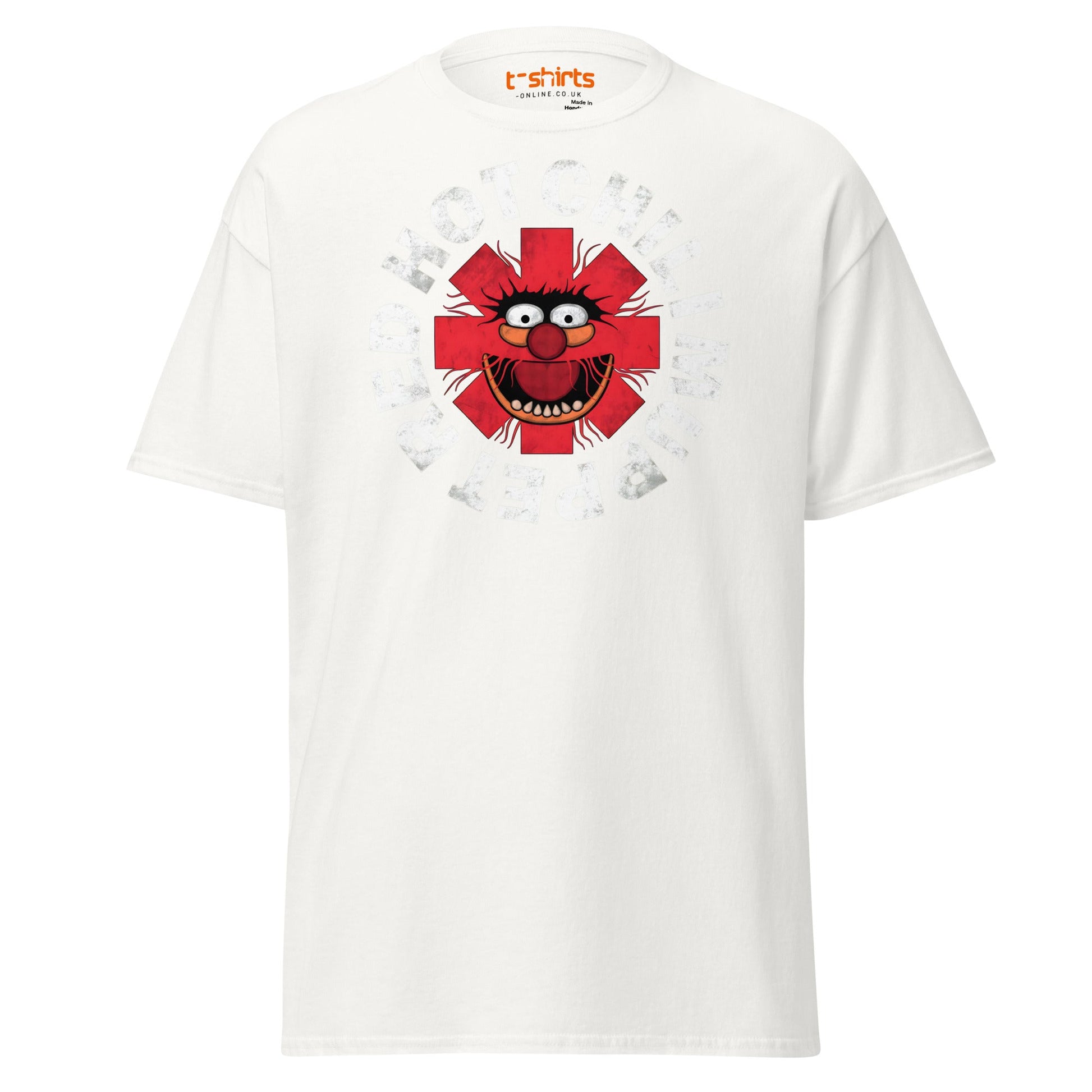 Red Hot Chili Muppet T-Shirt | Funny Band Parody Tee - White - T-Shirts Online