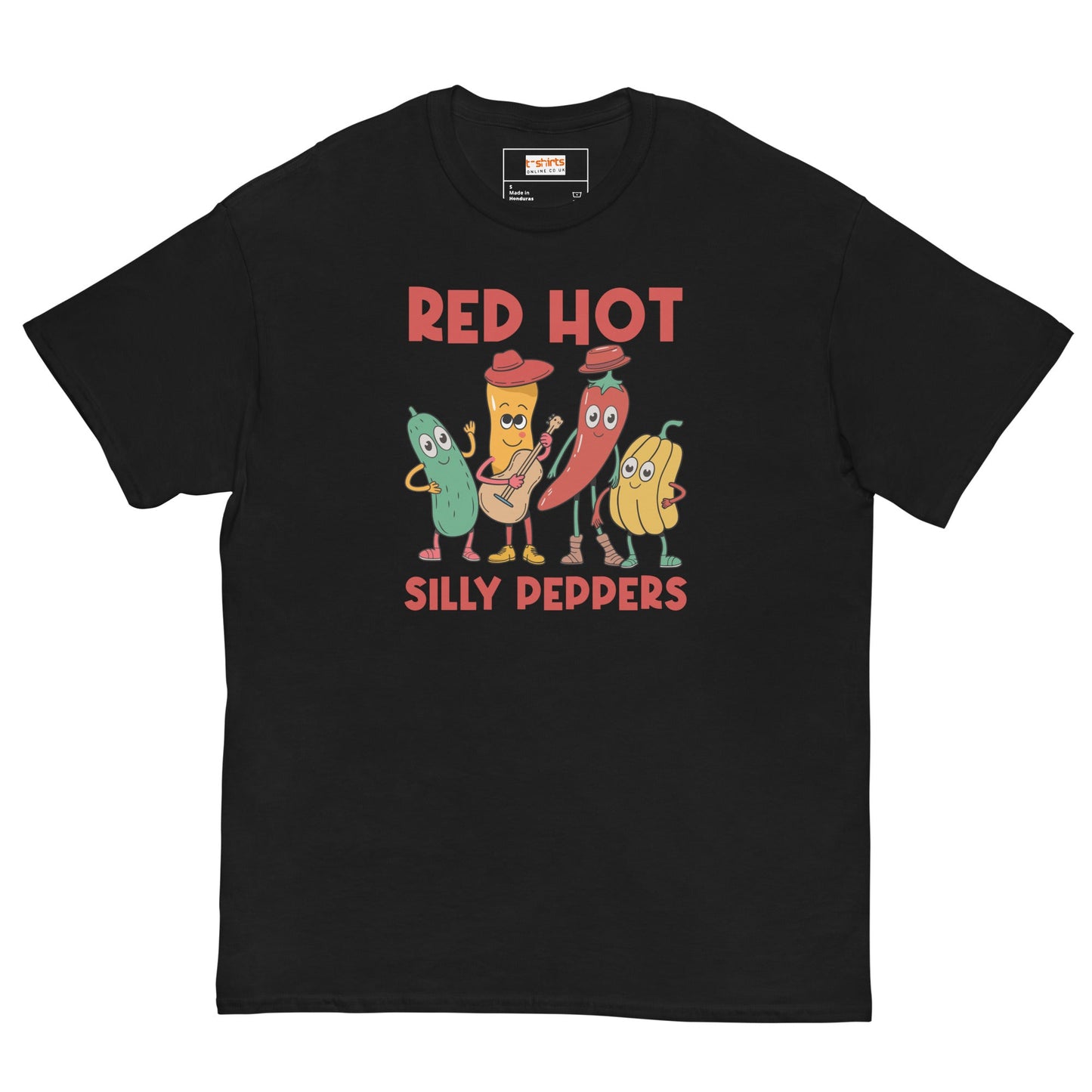 Red Hot Silly Peppers T-Shirt | Music Mashup Tee - Black - T-Shirts Online