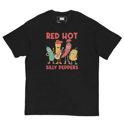 Red Hot Silly Peppers T-Shirt | Music Mashup Tee - Black - T-Shirts Online