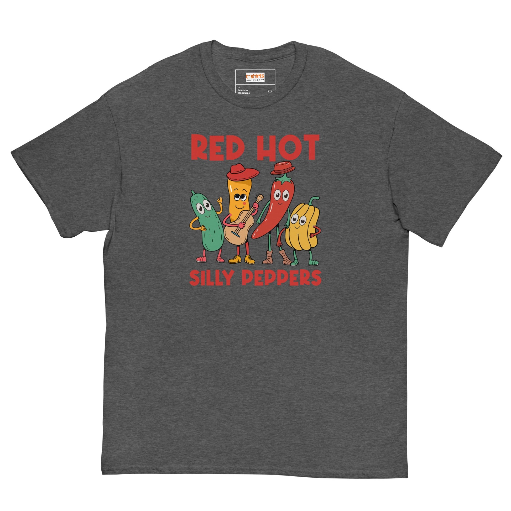 Red Hot Silly Peppers T-Shirt | Music Mashup Tee - Dark Heather - T-Shirts Online